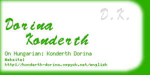 dorina konderth business card